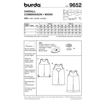 Burda 9652, Overall