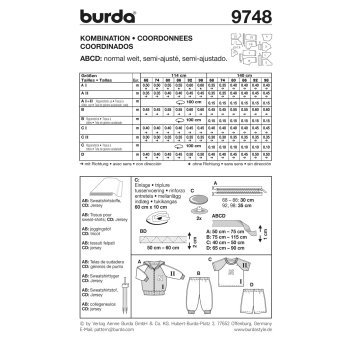 Burda 9748, Kombination