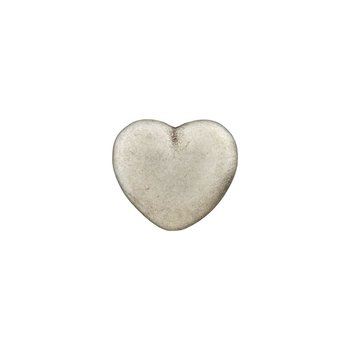 Ösenknopf Herz 12mm, altsilber