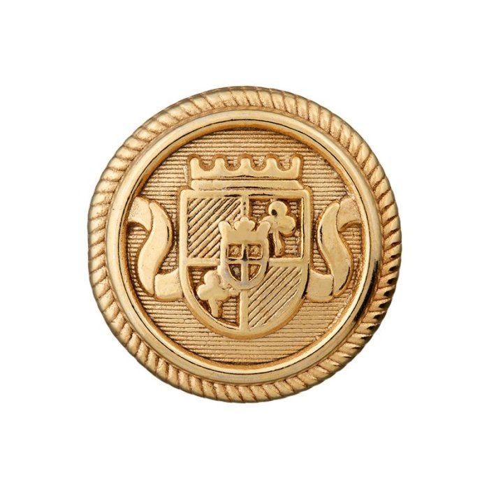 Wappenknopf mit Öse 15 und 20 mm, gold