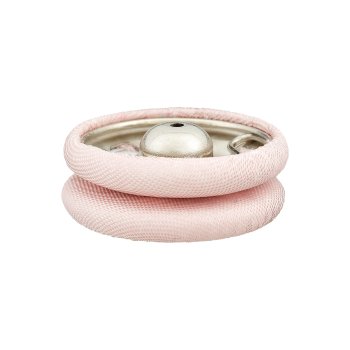 Annäh-Druckknopf 23 mm, mit rosa Stoff bezogen
