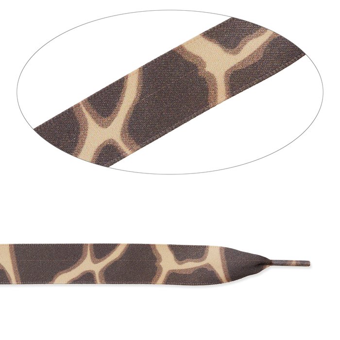 Schnürsenkel Satin, 16 mm, giraffe 120cm lang