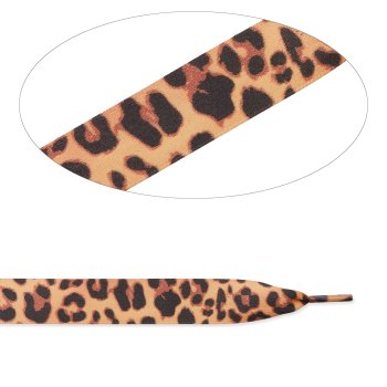 Schnürsenkel Satin, 16 mm, leopard 120cm lang