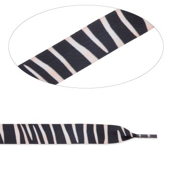 Schnürsenkel Satin, 16 mm, zebra 120cm lang