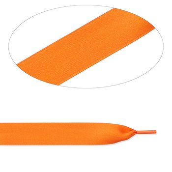 Schnürsenkel Satin, 16 mm, orange 120cm lang