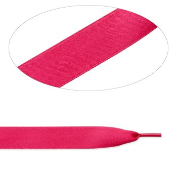 Schnürsenkel Satin, 16 mm, pink 120cm lang