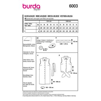 Burda 6003, Kleid & Bluse