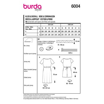 Burda 6004, Kleid & Overall