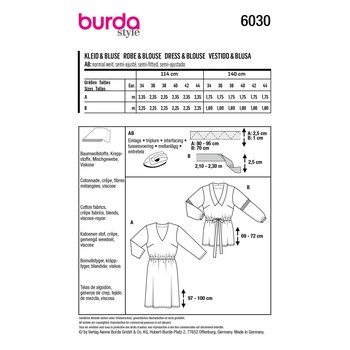 Burda 6030, Kleid / Bluse