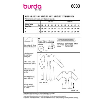 Burda 6033, Kleid / Bluse