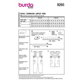Burda 9265, Overall
