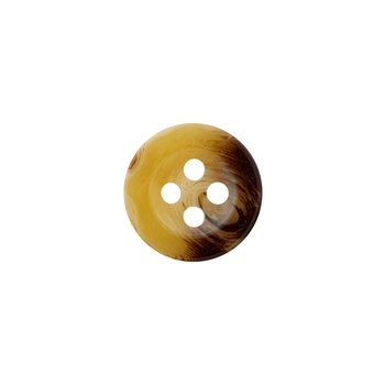 4-Loch Hemden- und Blusenknopf 9 bis 11 mm, beige-braun