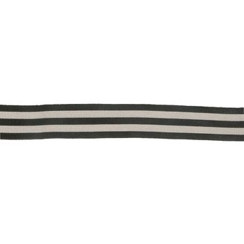 Jerseyelastik gestreift 30mm schwarz-grau