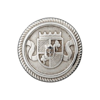 Wappenknopf mit Öse 15 und 20 mm, silber