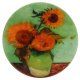 Ösenknopf Perlmutt „Sonnenblumen“ 25 und 30 mm