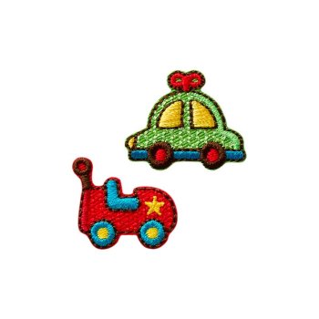 Spielzeugauto rot, 2,2 x 2 cm und Aufziehauto grün,...