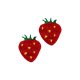 Erdbeere, satin, 1,9 x 2,3 cm, 2 St.