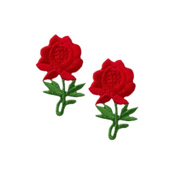 rote Rose, 2 x 3,4 cm, 2 St.