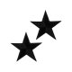 Stern schwarz, Ø 3,3 cm, 2 St.