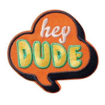 Hey Dude - orange, 6,5 x 6,1 cm