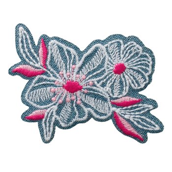 Blüten Jeans Pink, 6,2 x 5,6 cm