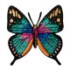 Schmetterling Türkis Glitzer, 4,5 x 4,8 cm