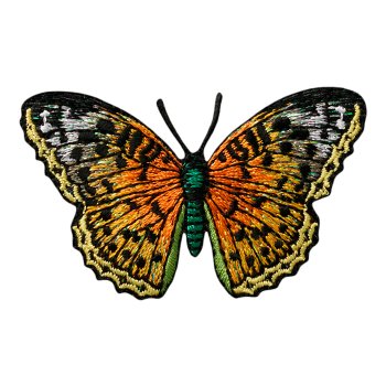 Schmetterling Orange Glitzer, 6,4 x 4 cm
