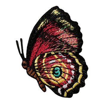 Schmetterling Rot Glitzer, 3,8 x 5,3 cm