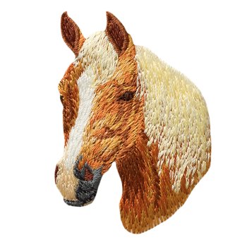 Pferdekopf hellbraun, 4,2 x 5,9 cm
