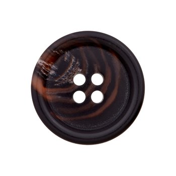 Sakkoknopf dunkelbraun meliert, 15 bis 28 mm