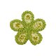 Stickmotiv "Blüte" 1,7 cm, erbsgrün