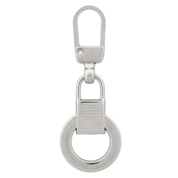 Reißverschluss-Anhänger Ring .⌀ 1,5 cm, silber