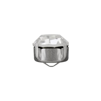 einfacher Straßknopf 10 mm, silber-crystal