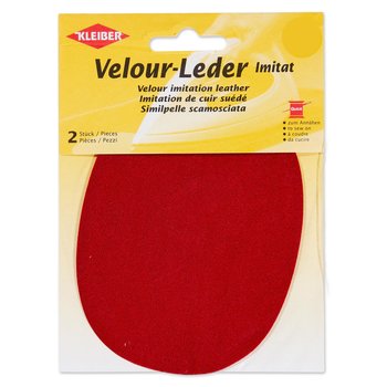 Velour-Leder-Imitat-Flicken zum Annähen, rot