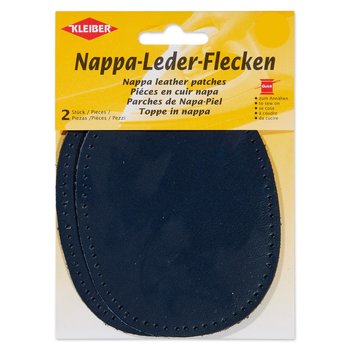 Nappa-Leder-Flicken zum Annähen, dunkelblau
