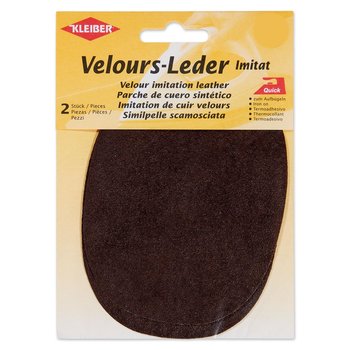 Velour-Leder-Imitat-Flicken zum Aufbügeln, dunkelbraun