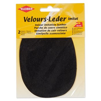Velour-Leder-Imitat-Flicken zum Aufbügeln, schwarz