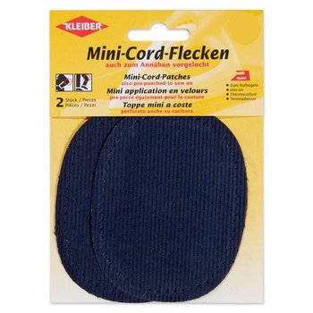 Mini-Cord-Flecken zum Aufbügeln, blau