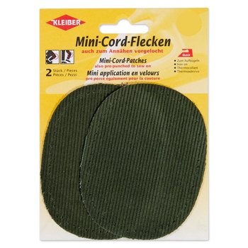 Mini-Cord-Flecken zum Aufbügeln, grün