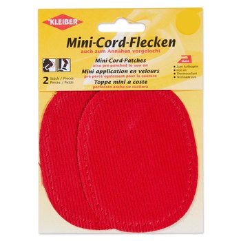 Mini-Cord-Flecken zum Aufbügeln, rot