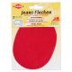 Jeans-Flecken in ovalform zum Aufbügeln, rot