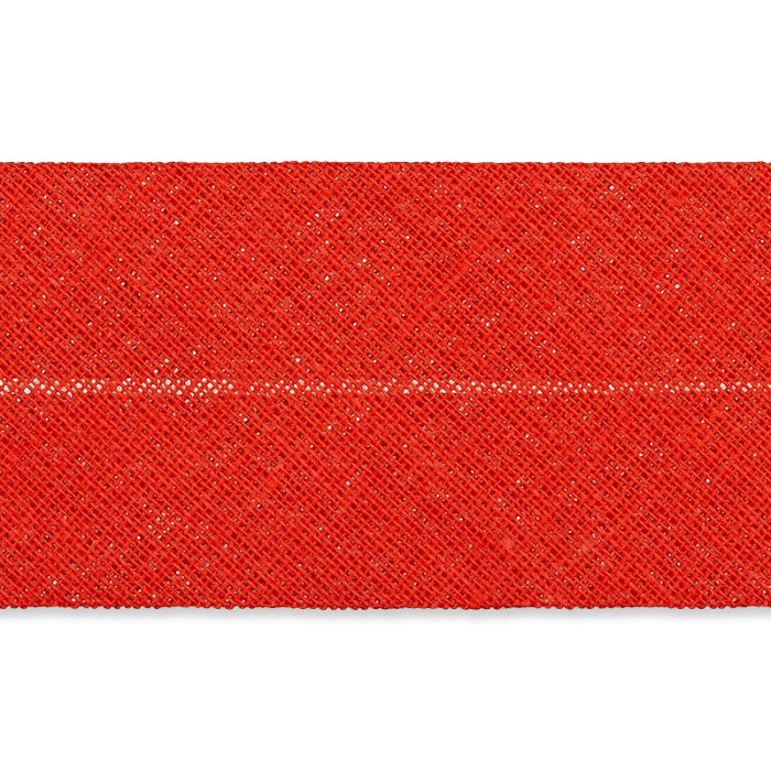 Baumwoll Schrägband 60/30 mm - orangerot