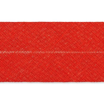 Baumwoll Schrägband 60/30 mm - orangerot