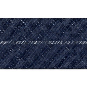 Baumwoll Schrägband 60/30 mm - dunkelblau
