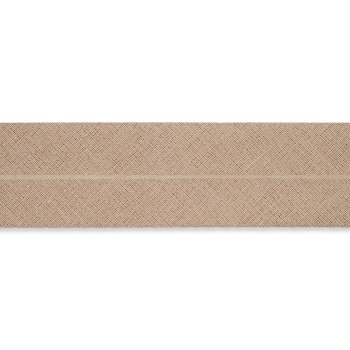 Baumwoll Schrägband 60/30 mm - dunkelbeige