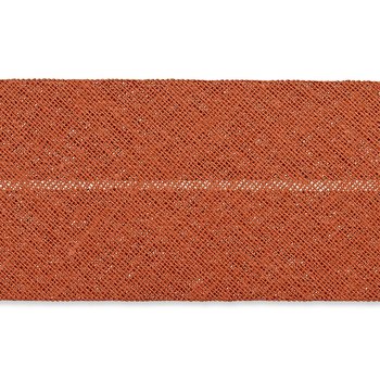 Baumwoll Schrägband 60/30 mm - rostbraun