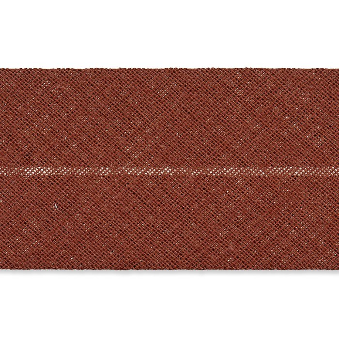 Baumwoll Schrägband 60/30 mm - rotbraun
