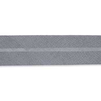 Baumwoll Schrägband 60/30 mm - mausgrau
