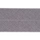 Baumwoll Schrägband 60/30 mm - mittelgrau