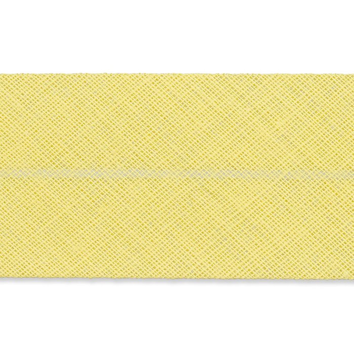 Baumwoll Schrägband 60/30 mm - blassgelb